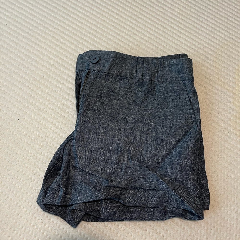 LOFT Blue Chambray Shorts